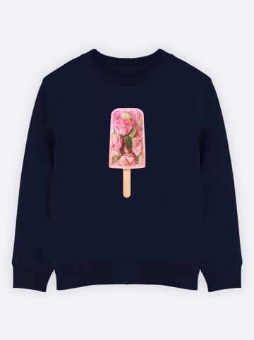 WOOOP Sweatshirt "Floral Popsicle" in Dunkelblau