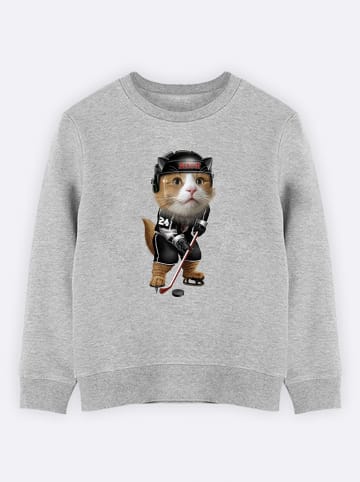 WOOOP Sweatshirt "Team Hockey" in Grau