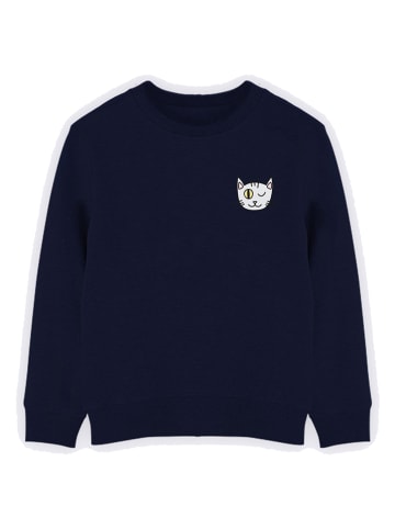 WOOOP Sweatshirt "Chat clin doeil" in Dunkelblau