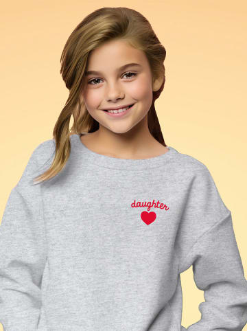WOOOP Sweatshirt "Daughter coeur" in Grau