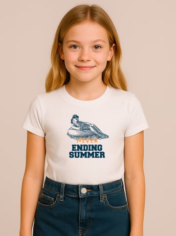 WOOOP Shirt "Never ending summer" in Weiß