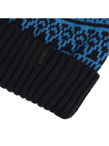Icepeak Gebreide muts "Hull" blauw/zwart