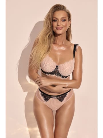 Kinga Slip "Gina" lichtroze/zwart