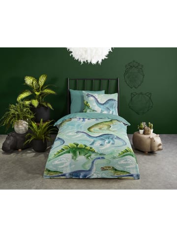 Pure Microvezel beddengoedset "Vala" blauw/groen