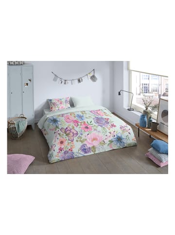 Pure Microvezel beddengoedset "Lucy" wit/meerkleurig