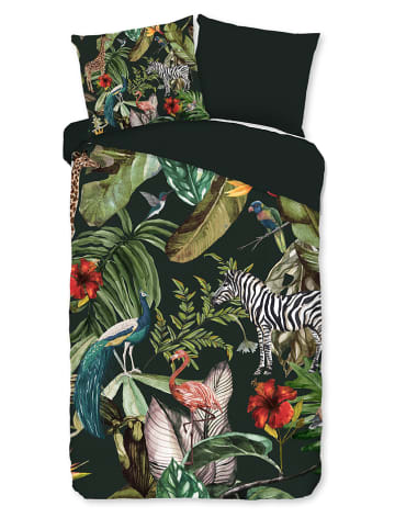 Pure Mikrofaser-Bettwäsche-Set "Pure Barend" in Dunkelgrün