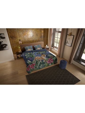 Pure Microvezel beddengoedset "Kane" donkerblauw/meerkleurig