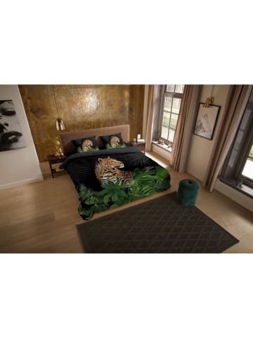 Pure Microvezel beddengoedset "Mala" zwart/lichtbruin