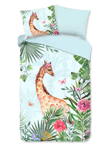 Good Morning Beddengoedset "Desiree" lichtblauw/meerkleurig