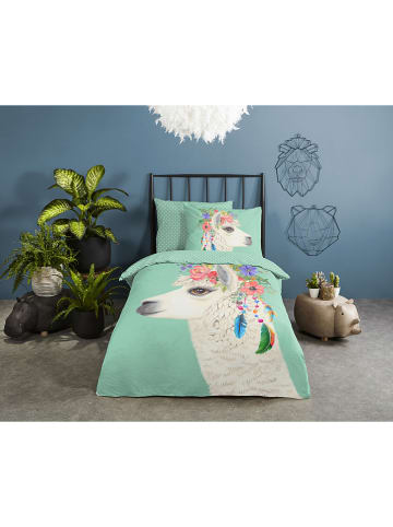 Good Morning Beddengoedset "Joey" turquoise/meerkleurig