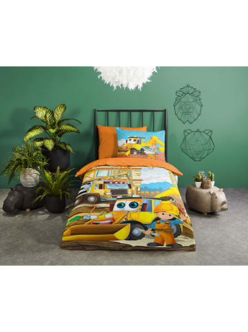 Good Morning Komplet pościeli w kolorze pomarańczowym ze wzorem