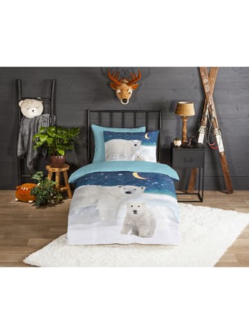 Good Morning Flanellen beddengoedset "Polar" meerkleurig