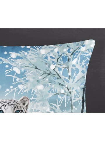 Good Morning Flanellen beddengoedset "Safe" blauw