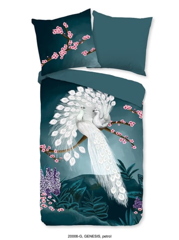 Good Morning Renforcé beddengoedset "Genesis" petrol