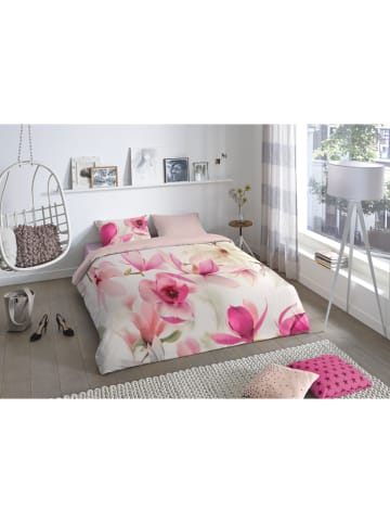 Good Morning Renforcé beddengoedset "Magna" roze