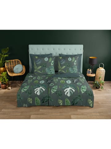 Good Morning Beddengoedset "Urban Jungle" groen