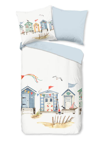 Good Morning Bettwäsche-Set ''Vacation'' in Hellblau/ Creme