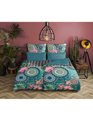 Hip Satin-Bettwäsche-Set "Valdez" in Blau