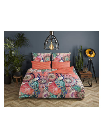 Hip Satin-Bettwäsche-Set "Lynouk" in Orange/ Bunt