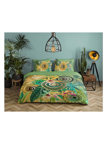 Hip Satijnen beddengoedset "Yissa" groen/meerkleurig