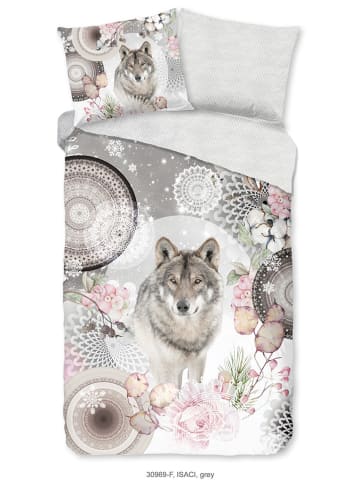 Hip Flanellen beddengoedset "Isaci" grijs