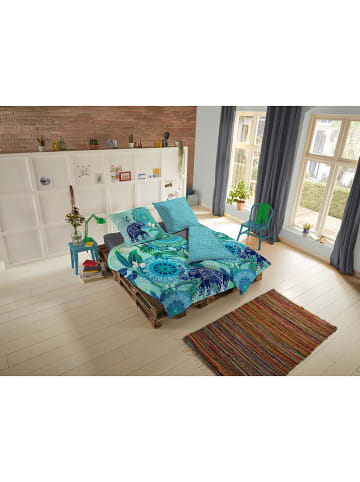 Hip Satin-Bettwäsche-Set "Isara" in Blau