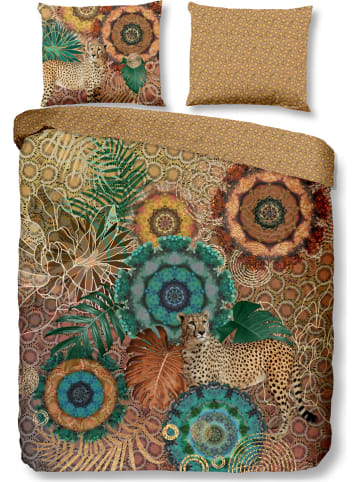 Hip Satijnen beddengoedset "Zenta" bruin/groen