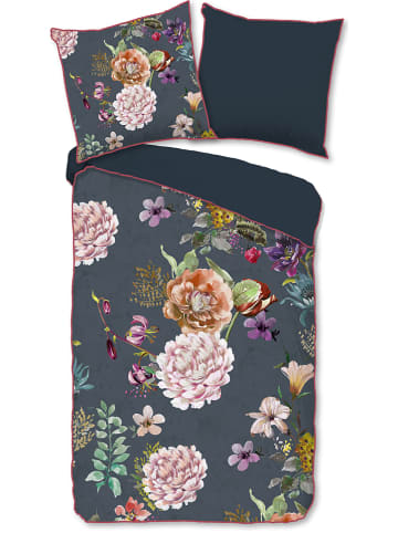 Descanso Satijnen beddengoedset "Parma" antraciet/meerkleurig