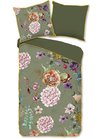 Descanso Satijnen beddengoedset "Parma" groen/meerkleurig