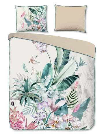 Descanso Satin-Bettwäsche-Set "Verdi" in Creme/ Bunt