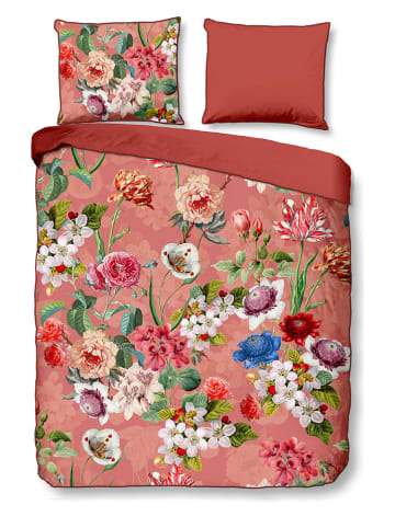 Descanso Satijnen beddengoedset "Amalia" rood/meerkleurig