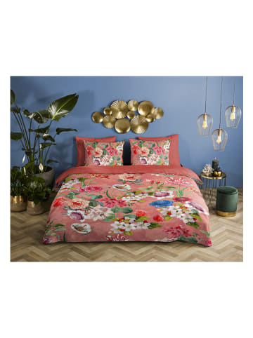 Descanso Satijnen beddengoedset "Amalia" rood/meerkleurig