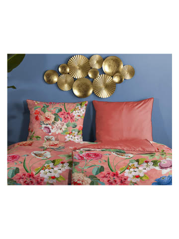 Descanso Satin-Bettwäsche-Set "Amalia" in Rot/ Bunt
