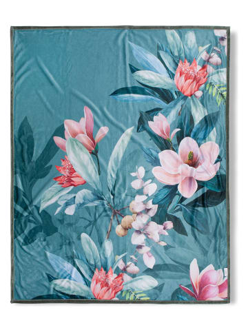 Descanso Plaid "Parler" blauw/meerkleurig