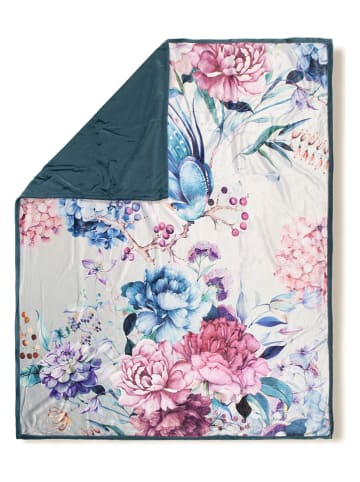 Descanso Plaid "Mondet" in Grau/ Bunt