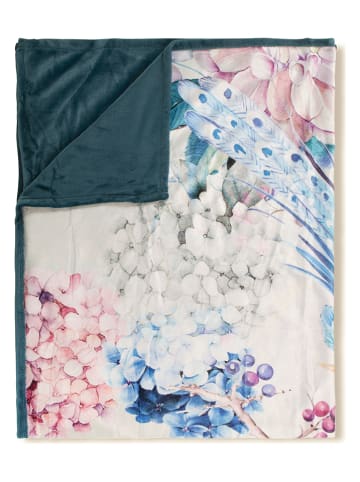 Descanso Plaid "Mondet" in Grau/ Bunt