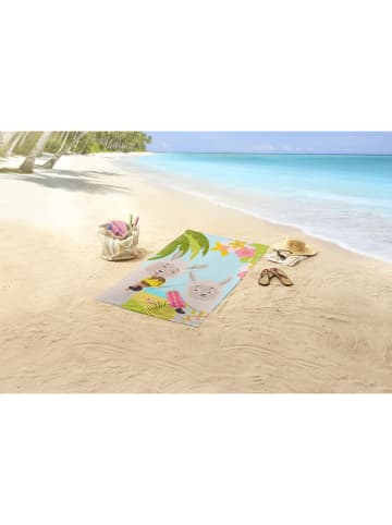 Good Morning Strandlaken "Happy lamas" meerkleurig