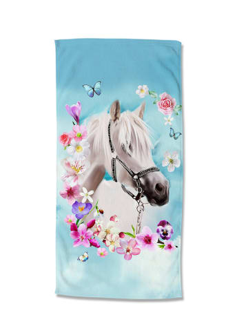 Good Morning Strandlaken lichtblauw/meerkleurig - (L)180 x (B)100 cm