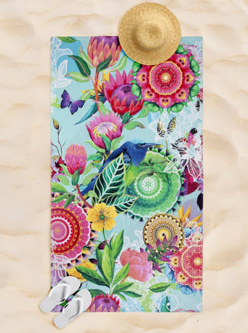 Hip Strandlaken "Chess" lichtblauw/meerkleurig