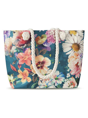 Descanso Torba plażowa "Novara" w kolorze niebieskim ze wzorem - 60 x 43 cm