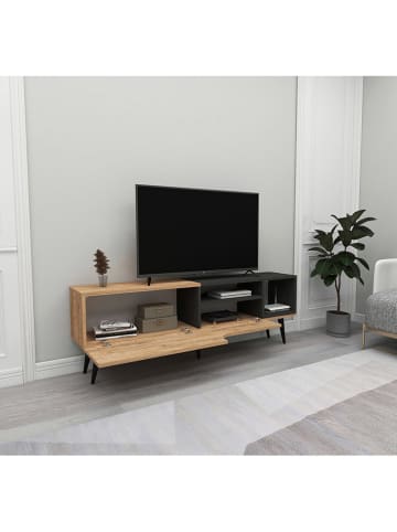 Evila TV-meubel "Alba" walnootkleurig - (B)150 x (H)49,5 x (D)29,5 cm