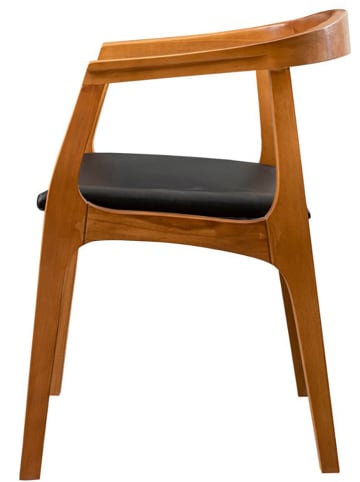 Evila Stoel "Albero" lichtbruin/zwart - (B)50 x (H)70 x (D)53 cm