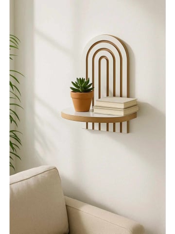 Evila Wandregal in Weiß - (B)20 x (H)35 x (T)13 cm