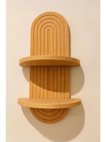 Evila Regał ścienny w kolorze jasnobrązowym - 20 x 70 x 13 cm