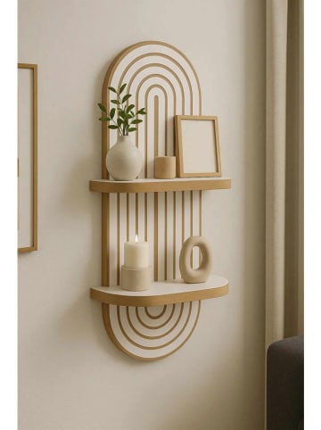 Evila Wandregal in Weiß - (B)20 x (H)70 x (T)13 cm