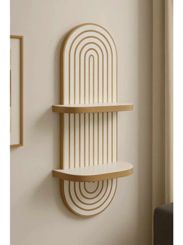 Evila Regał ścienny w kolorze białym - 20 x 70 x 13 cm