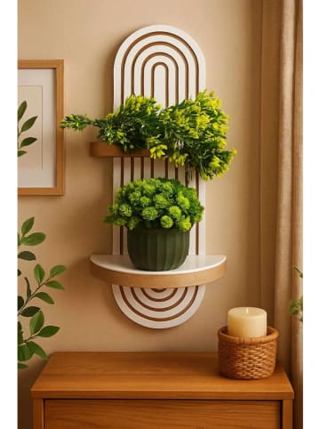 Evila Regał ścienny w kolorze białym - 20 x 70 x 13 cm