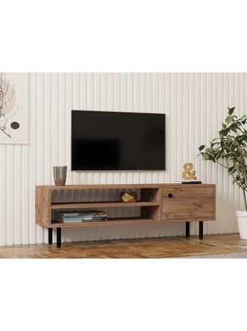Evila TV-meubel "Avila" lichtbruin/zwart - (B)120 x (H)38 x (D)30 cm