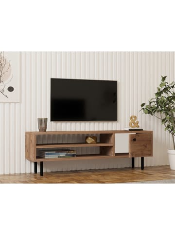 Evila TV-meubel "Avila" lichtbruin/zwart - (B)120 x (H)38 x (D)30 cm