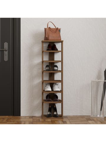 Evila Regał "Ayka" w kolorze brązowym na buty - 29,6 x 110 x 29,6 cm